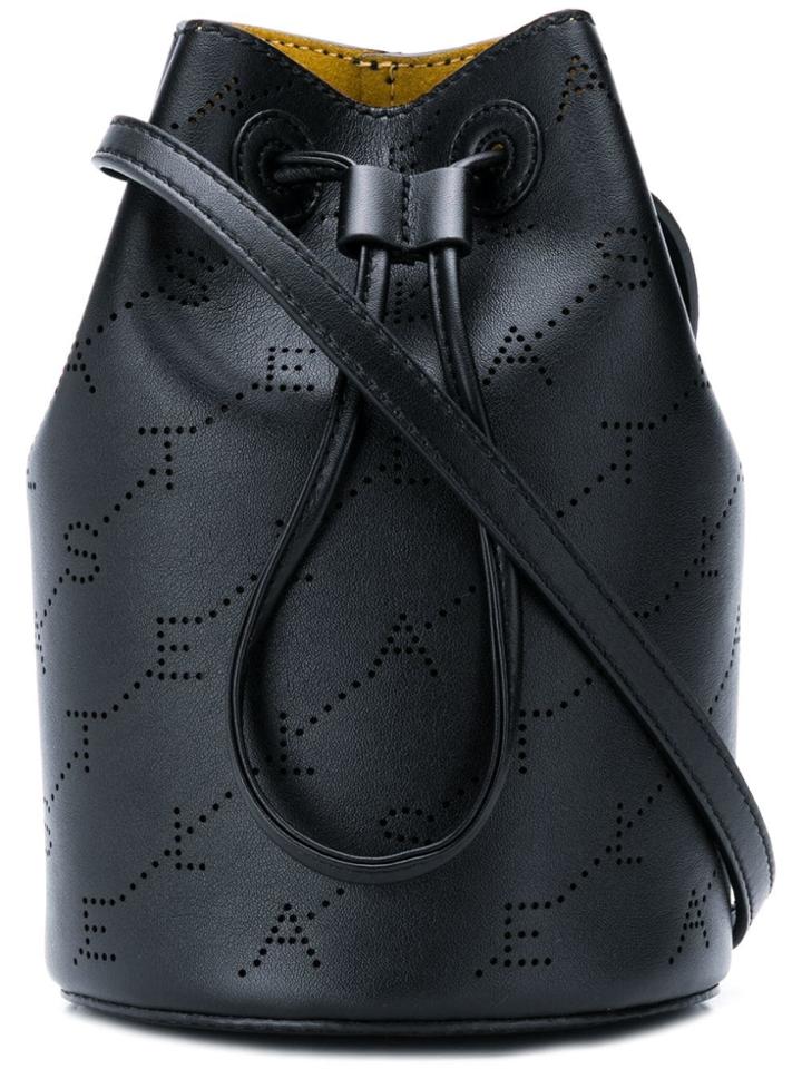 Stella Mccartney Logo Bucket Bag - Black