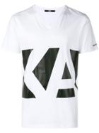 Karl Lagerfeld Logo V-neck T-shirt - White