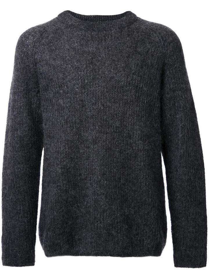 H Beauty & Youth Crew Neck Jumper, Men's, Size: Medium, Grey, Nylon/mohair/wool
