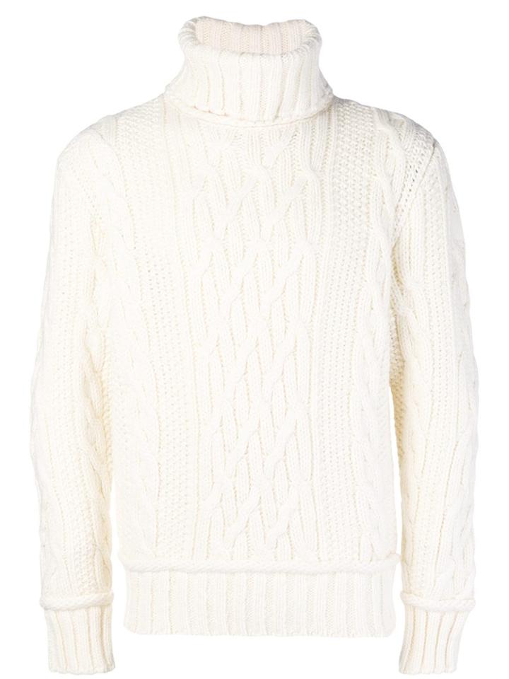 Paul & Shark Cable Knit Sweater - Nude & Neutrals