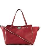 Valentino 'rockstud' Trapeze Tote - Red