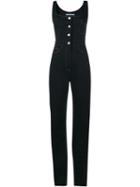 Alessandra Rich Sleeveless Denim Jumpsuit, Women's, Size: 42, Blue, Cotton/spandex/elastane