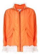 Mm6 Maison Margiela Fitted Jacket With Lace Trim - Orange