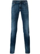 Dolce & Gabbana Washed Effect Jeans, Men's, Size: 54, Blue, Cotton/spandex/elastane