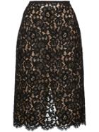 Michael Kors Collection Lace Midi Skirt - Black