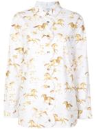 Ganni Horse Print Shirt - White