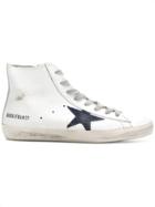 Golden Goose Deluxe Brand Distressed Francy High Top Sneakers - White