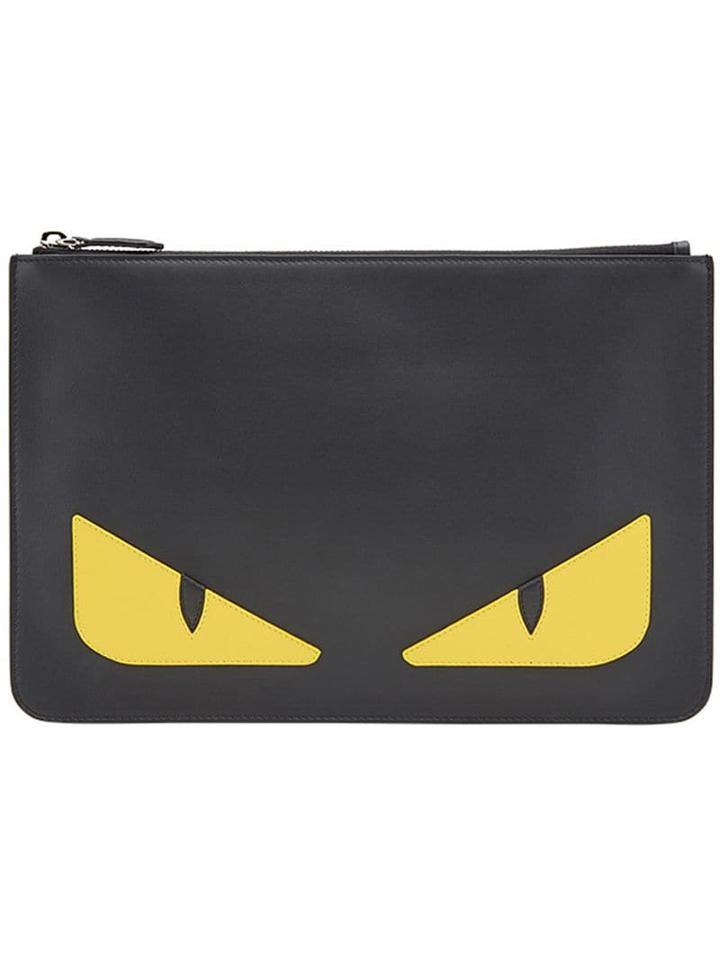 Fendi Bag Bugs Eyes Clutch - Black