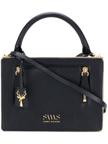 Savas Evelina Quitled Box Bag - Black