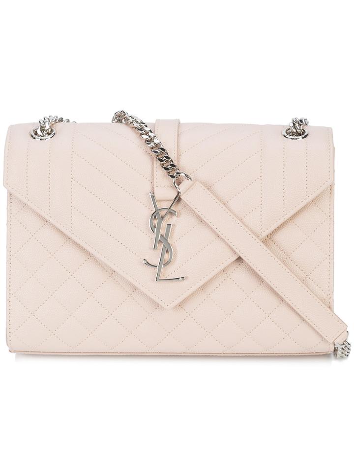 Saint Laurent Medium Envelope Bag - Pink & Purple