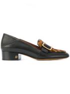Bally Leopard Panel Buckled Pumps - Black