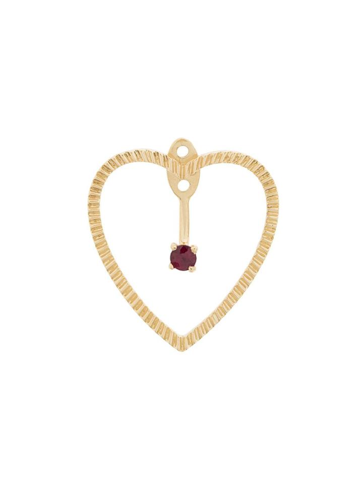 Yvonne Léon 18kt Gold And Ruby Heart Earrings