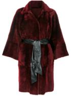 Drome Belted Coat - Red