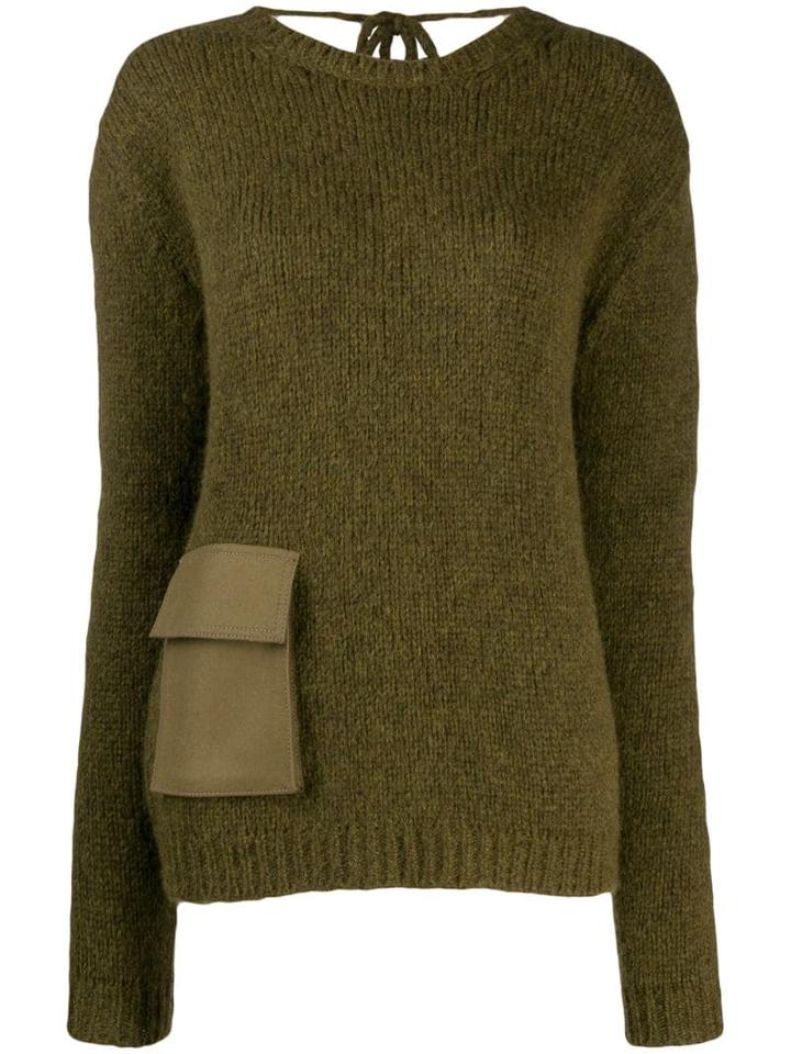 Rochas Pocket Detail Jumper - Green