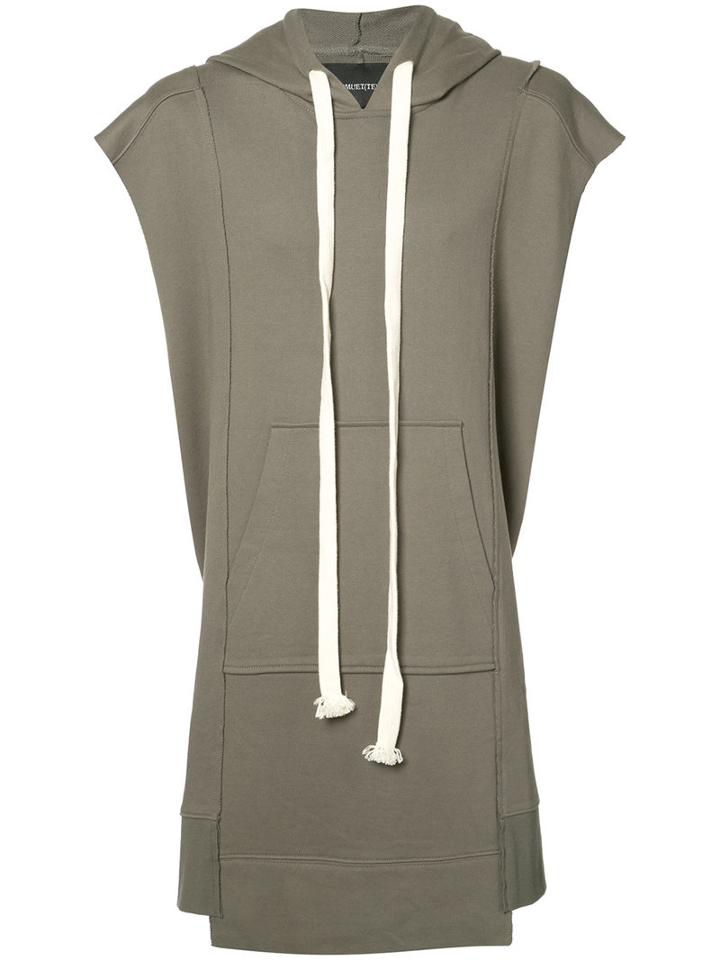 Bmuet(te) Oversized Sleeveless Hoodie, Men's, Green, Cotton