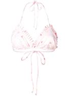 Ganni Floral Bikini Top - Pink