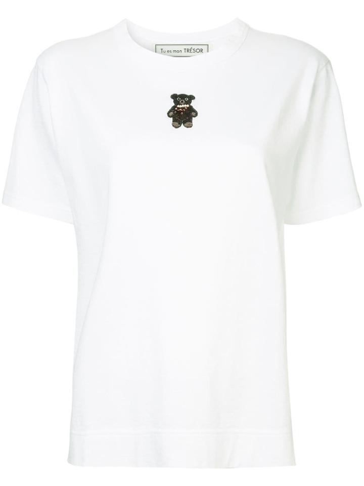 Tu Es Mon Trésor Bear T-shirt - White