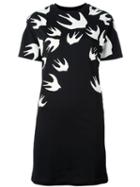 Mcq Alexander Mcqueen Swallow Swarm Print T-shirt, Women's, Size: S, Black, Cotton