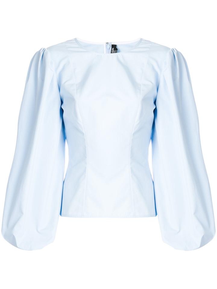 Calvin Klein 205w39nyc Puff Sleeve Corset Blouse - Blue