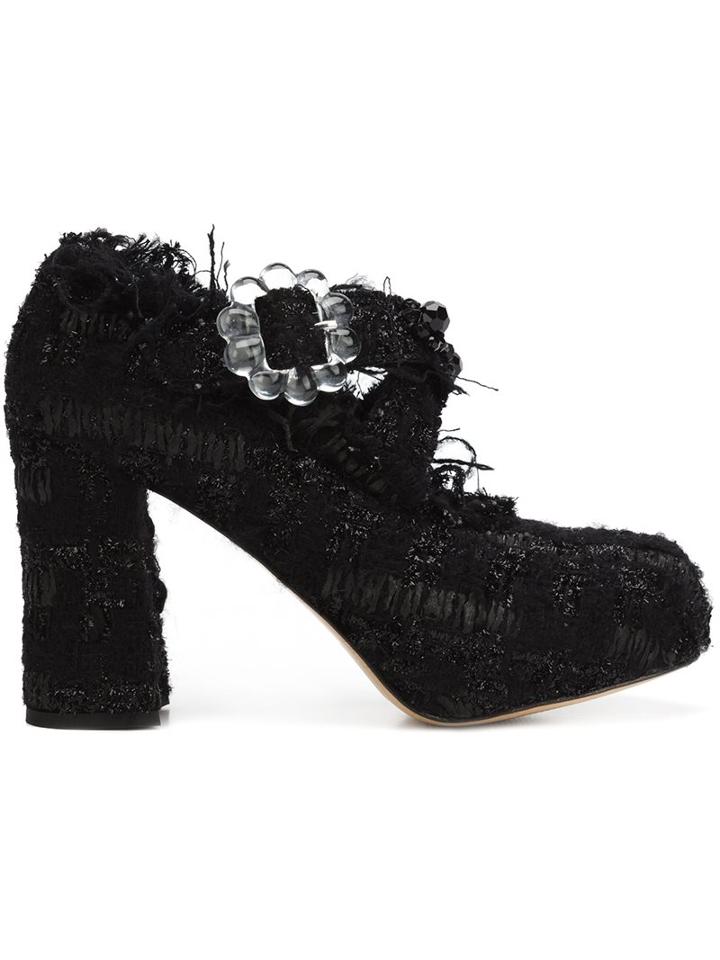 Simone Rocha Buckled Chunky Heel Pumps