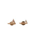 Eva Fehren Asymmetric Triangle Earrings - Nude & Neutrals