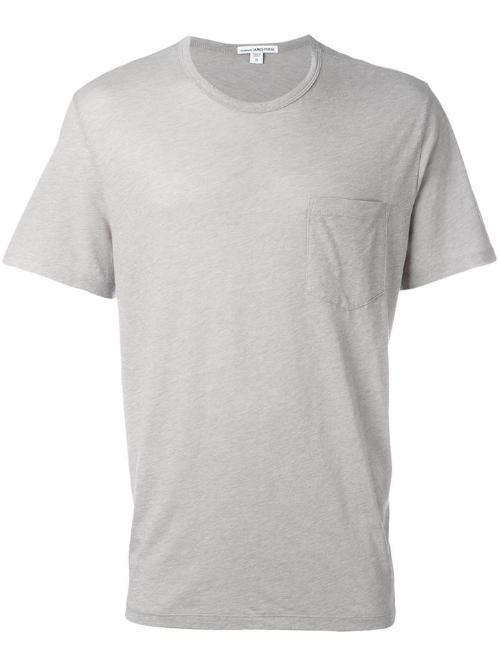 James Perse Chest Pocket T-shirt, Men's, Size: 1, Nude/neutrals, Cotton/polyester/linen/flax