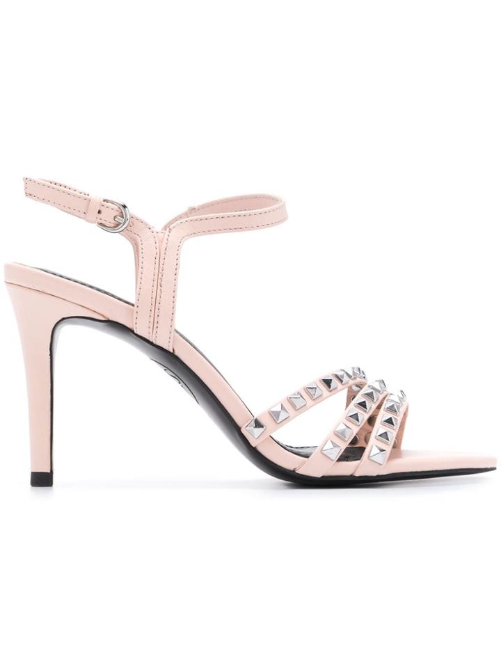 Ash Hello Pyramid Stud Sandals - Pink