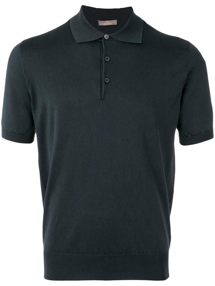 Cruciani Classic Polo Shirt, Men's, Size: 52, Black, Cotton