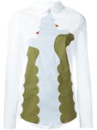Vivetta Embroidered Longsleeved Collar Blouse, Women's, Size: 38, White, Cotton/spandex/elastane