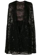 Giambattista Valli Lace-embroidered Flared Dress - Black