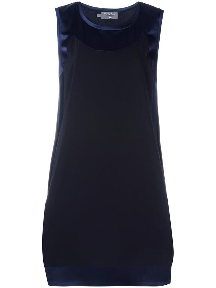 Cotélac Contrasting Detail Dress, Women's, Size: 2, Black, Polyester/polyurethane