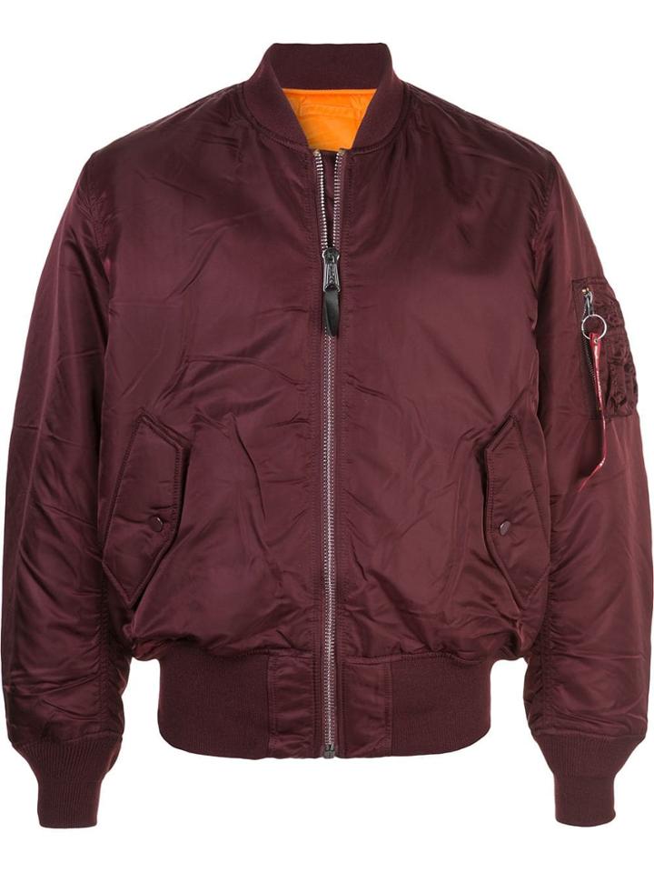 Alpha Industries Oversized Bomber Jacket - Red