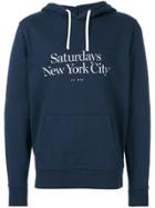 Saturdays Nyc Logo Hoodie - Blue