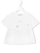 Miss Blumarine - Embellished T-shirt - Kids - Cotton/spandex/elastane - 8 Yrs, White