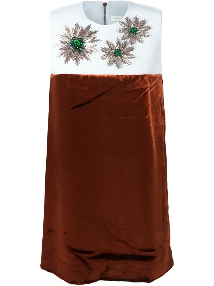 Delpozo Panelled Crystal Embellished Dress