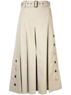 Eudon Choi Belted Cropped Trousers - Neutrals