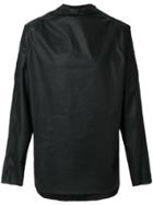 Emporio Armani Coated High-neck Shirt - Black