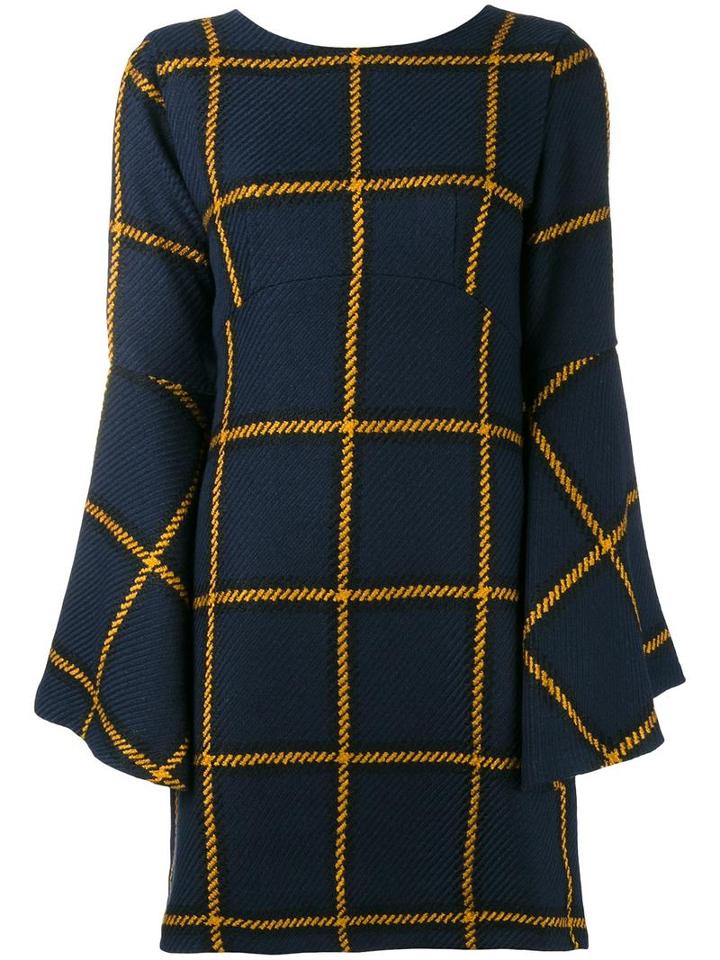 Jour/né Checked Knitted Dress, Women's, Size: 40, Blue, Acrylic/polyester/wool