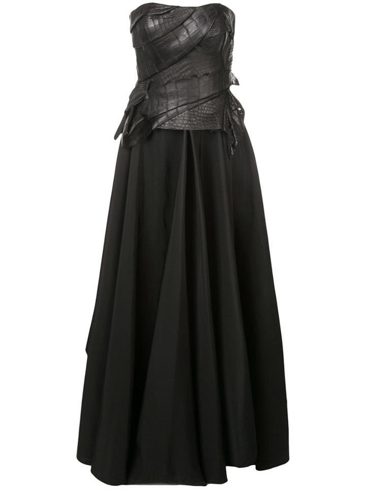Rubin Singer Hand Draped Corset Top - Black