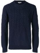 Corneliani Patterned Loose Sweater - Blue