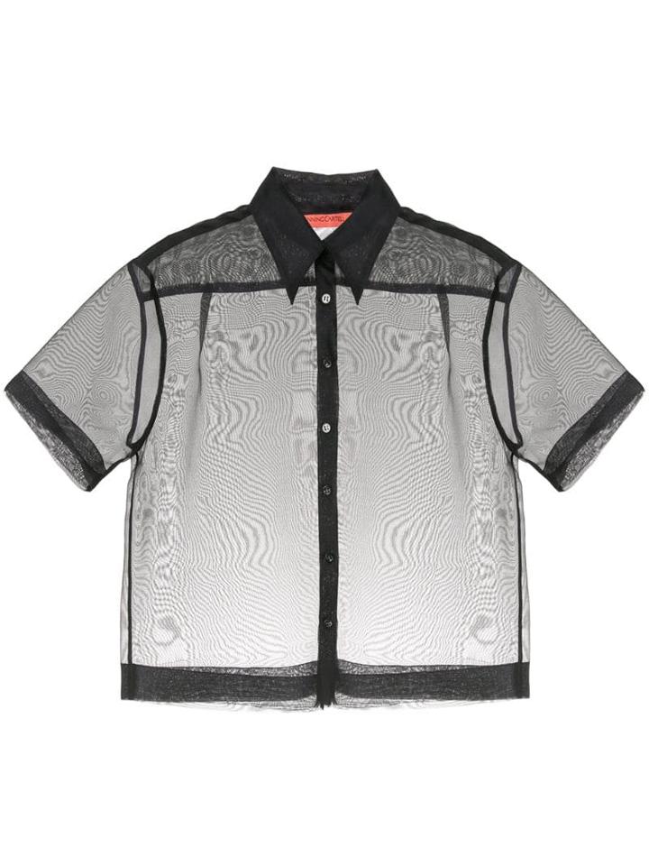 Manning Cartell Sheer Short-sleeved Shirt - Black