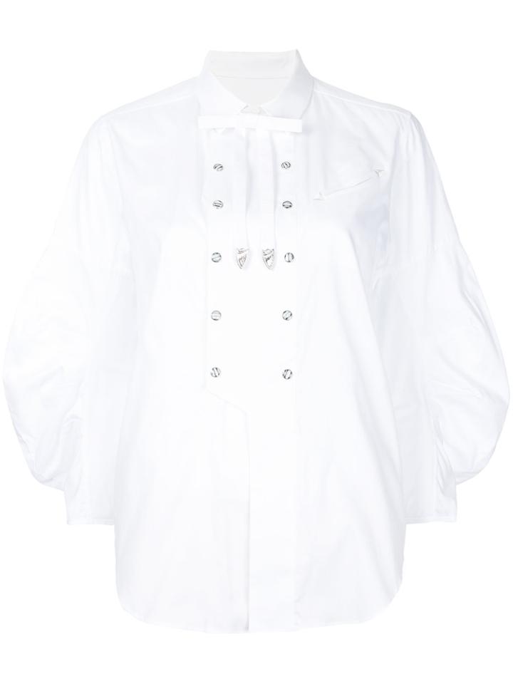Toga Pulla Embellished Bib Shirt - White