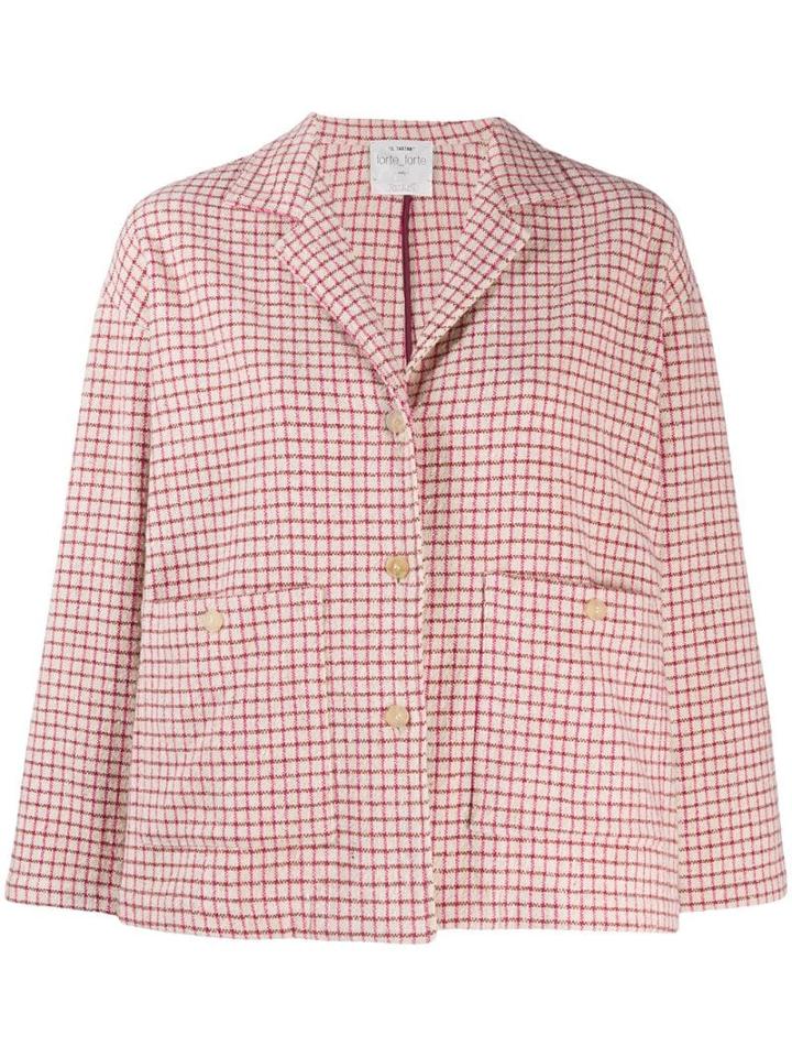 Forte Forte Check Boxy Jacket - Neutrals
