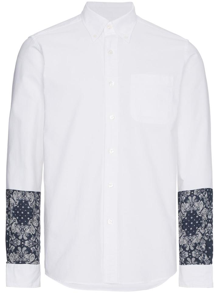 Sophnet. Bandana Panel Sleeve Shirt - White