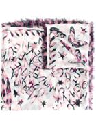 Alexander Mcqueen Printed Scarf, Women's, Pink/purple, Silk/modal