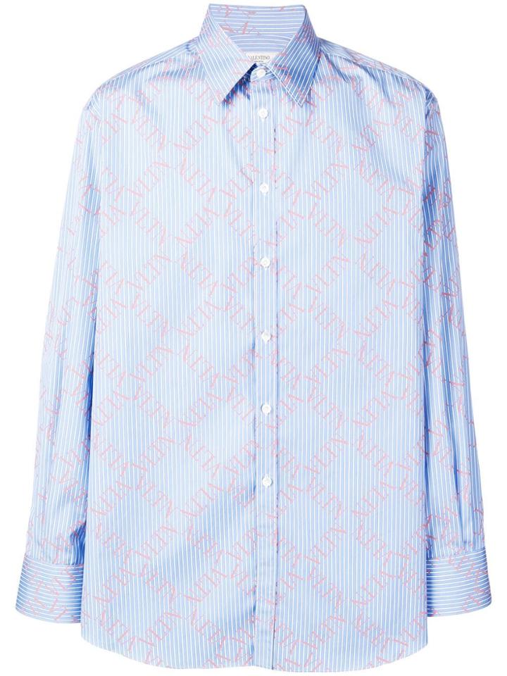 Valentino Valentino Garavani Logo Shirt - Blue