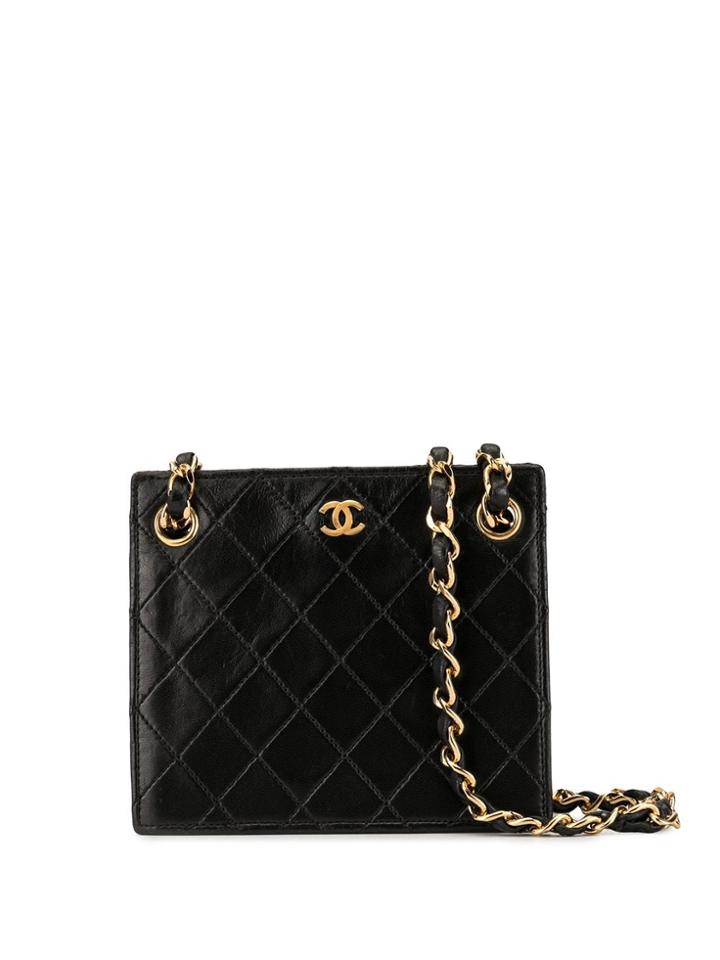 Chanel Pre-owned Diamond Quilted Mini Bag - Black