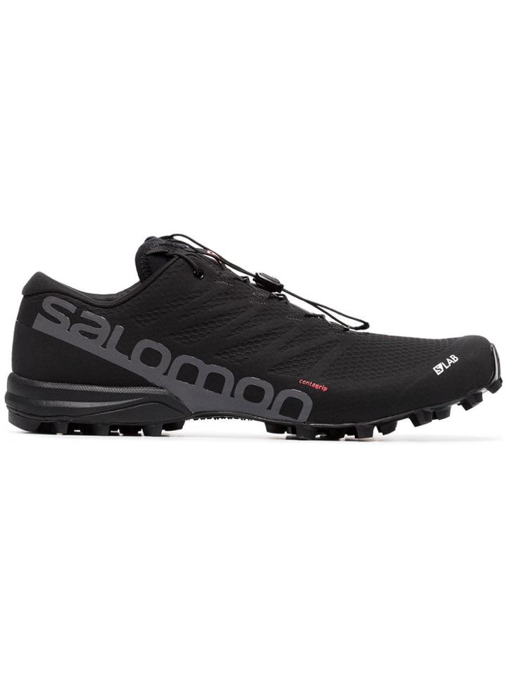 Salomon S/lab Black Speed 2 Logo Printed Sneakers