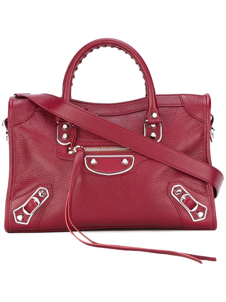 Balenciaga Classic City Bag, Women's, Red, Goat Skin