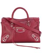Balenciaga Classic City Bag, Women's, Red, Goat Skin